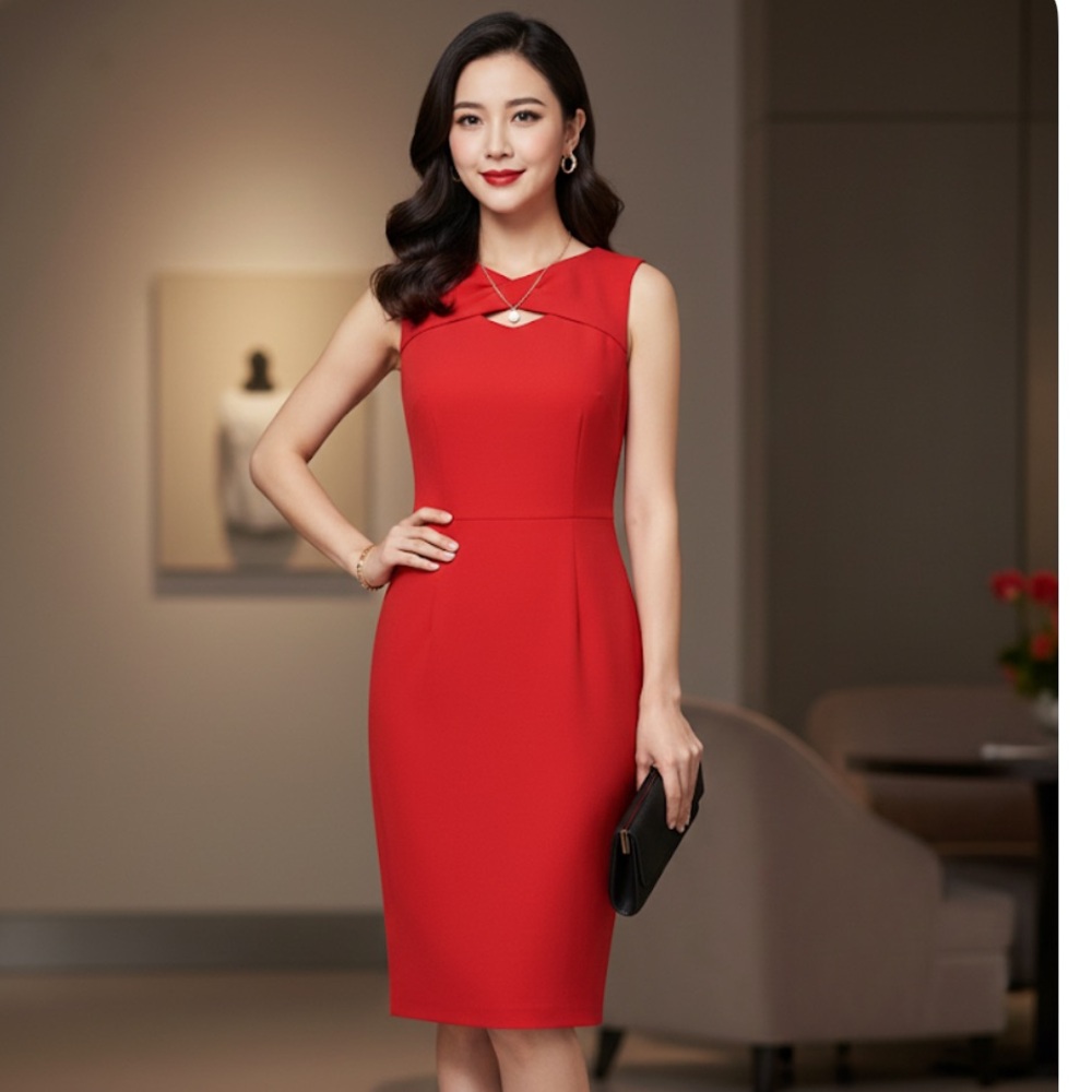NWT‎ Calvin Klein Red Mini Dress size 16